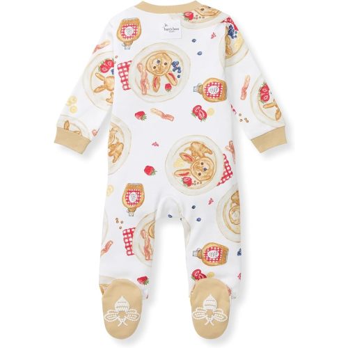 Burt's Bees Baby Boys' Sleep & Play PJs, 100% Organic Cotton One-Piece Zip Front Jumpsuit, Baby Boys Footie Pajamas & PJs