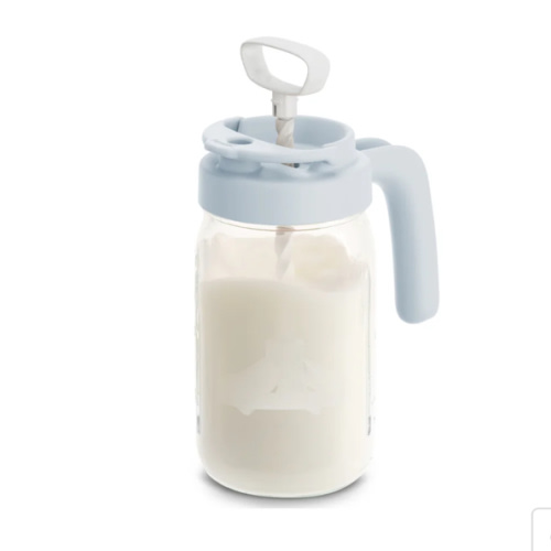 Glass Formula And Breastmilk Mixing Pitcher with Mixing Handle-Blue