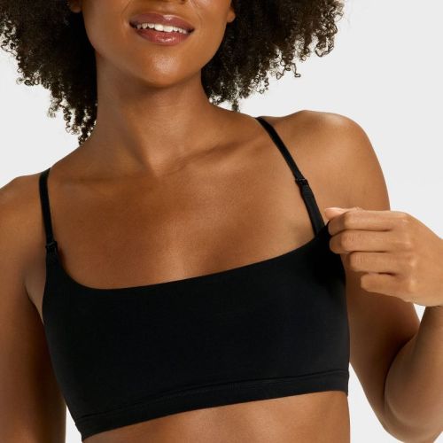 Women's Luxe Stretch Unlined Nursing Bralette - Auden™ Black M