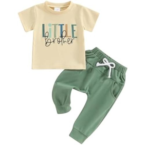 Big Bro Little Bro Matching Outfits Infant Baby Romper Toddler Boys Clothes Pants Set Brother Matching Outfits
