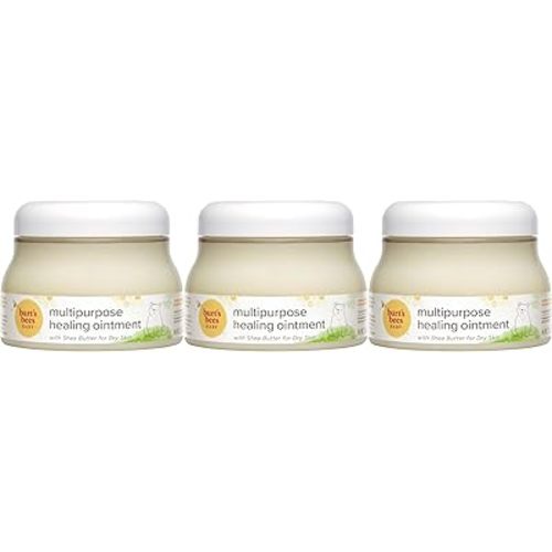 Burt's Bees Baby Multipurpose Healing Ointment with Shea Butter, Face & Body Baby Ointment for Dry Skin, 100% Natural Origin, 7.5 Oz (Pack of 3)