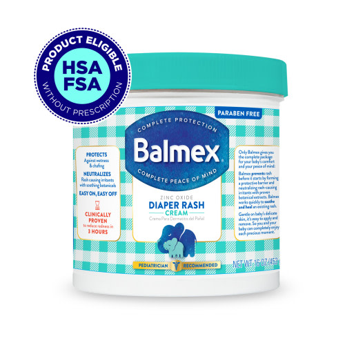Balmex 16 oz Diaper Rash Cream, Complete Protection for Sensitive Baby Skin with Zinc Oxide