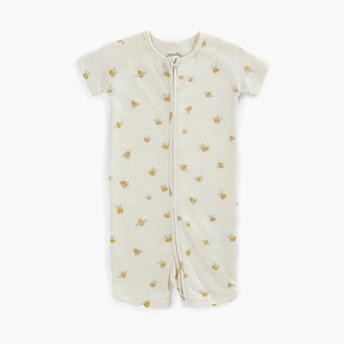 Pehr Short Sleeve Sleeper - Busy Bee, 3-6 M