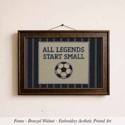 All Legends Start Small™ Print ∙ Vintage Sports Soccer Nursery Wall Art ∙ 1755