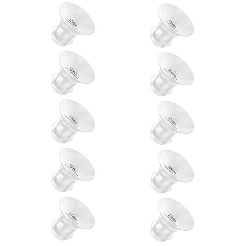 Flange Inserts 13/15/17/19/21mm 10PC Compatible with Momcozy S12 pro/S9 pro/S9/S10/S12/Medela/TSRETE/Spectra/Bellababy etc 24mm Wearable Breast Pump, Reduce 24mm Tunnel Down to Correct Size