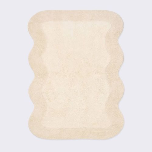 4'x6' Area Rug - Wave Edge/Cream - Cloud Island™
