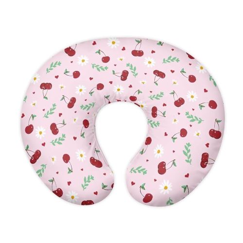 Cherry Nursing Pillow Cover for Baby Boy Girl Slipcover for Breastfeeding Pillows, Breastfeeding Pillow Cover Breathable and Washable