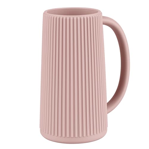 Nothomme Food Grade Silicone Wash Rinser Cup for Kids with Easy Grip Handle, Baby Bath Rinse Cup (Blush)