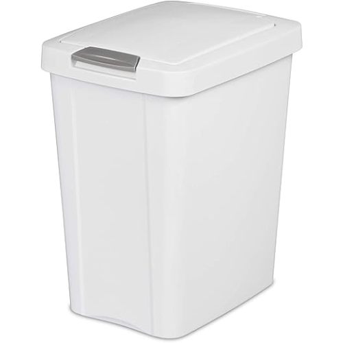 STERILITE 10438004 Touch Can, White, 7.5 Gallon