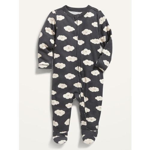 Unisex Cloud-Print Sleep & Play Footed One-Piece for Baby