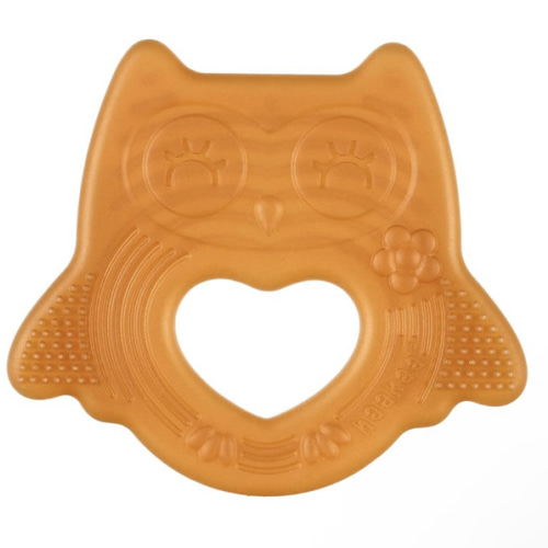 haakaa Silicone Owl Teether,Food-Grade Smiling Teething Toy for Infants, Soft Chew Toys for Babies, BPA Free, Toy for 3 Months+