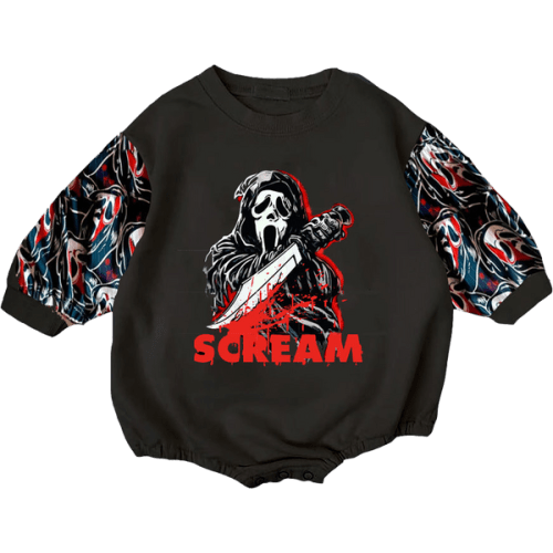 Baby Scream print Romper