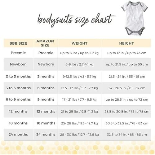 Burt's Bees Baby Unisex Baby Bodysuits, 5-pack Short & Long Sleeve One-pieces, 100% Organic Cotton Bodysuit
