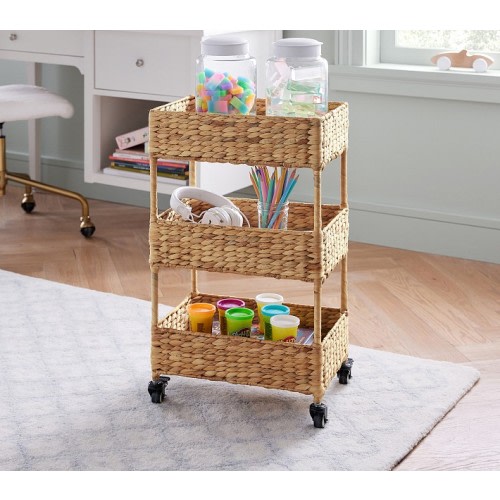 Woven Tiered Storage Cart