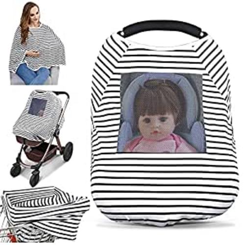 Amazon.com: Baby Nursing Cover & Nursing Poncho - Multi Use Cover for Baby Car Seat Canopy, Shopping Cart Cover, Stroller Cover, 360° Full Privacy Breastfeeding Coverage, Baby Shower Gifts for Boy&Girl : Baby