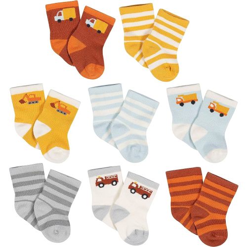 Gerber Unisex Baby 8-Pair Wiggle-Proof Sock