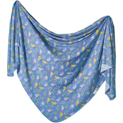 Copper Pearl Baby Swaddle Blanket - Premium Knit Baby Blanket, Large Soft Stretchy Receiving Blankets for Baby Boy and Girl, Swaddles for Newborn, Infant, and Toddler (Birdie)