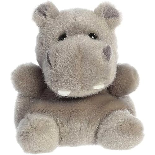 Aurora® Adorable Palm Pals™ Hunk Hippo™ Stuffed Animal - Pocket-Sized Play - Collectable Fun - Grey 5 Inches