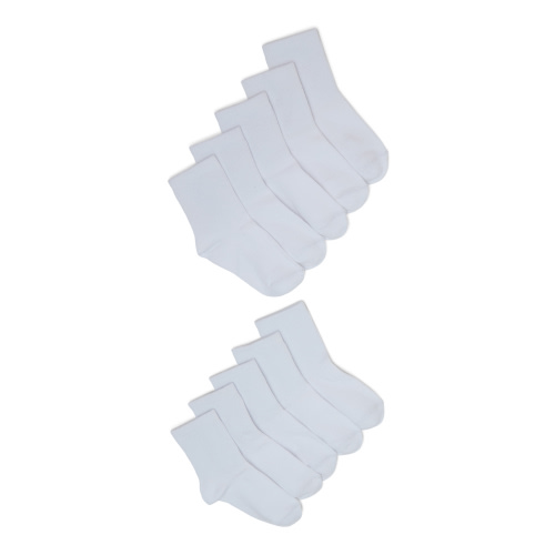 Wonder Nation Baby and Toddler Crew Socks, 10 Pack, Size 0M- 5T