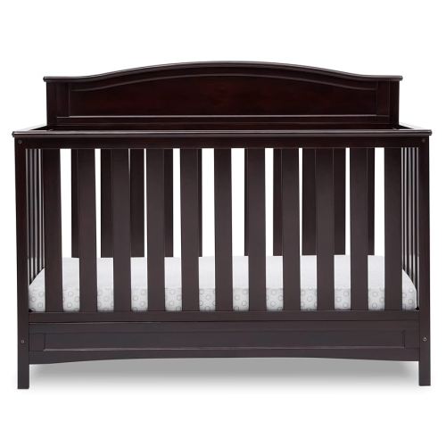 Delta Children Emery 4-in-1 Convertible Baby Crib - Greenguard Gold Certified, Dark Chocolate