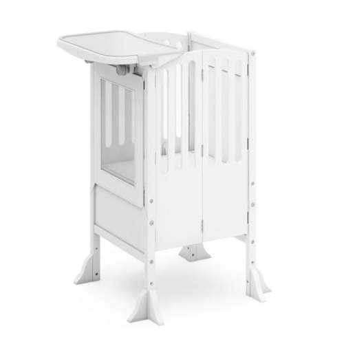 (Color: Natural) Contemporary Kitchen Helper Toddler Tower and Mealtime and Play Tray Bundle