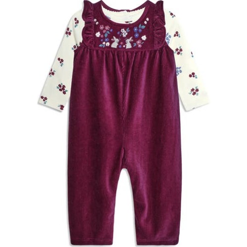 Bunny Long Sleeve T-Shirt & Overalls Set, 0-3M
