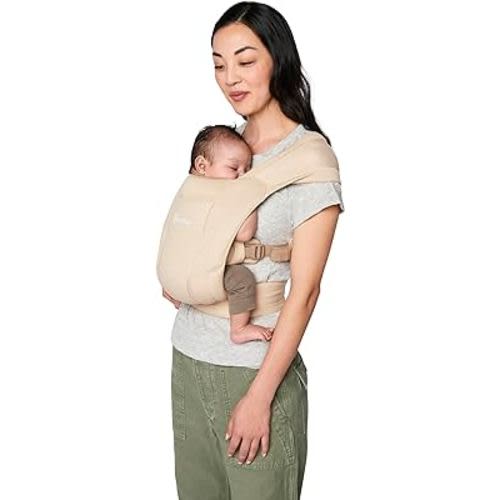 Ergobaby Embrace Cozy Newborn Essentials Baby Carrier Wrap (7-25 Pounds), Soft Air Mesh, Cream