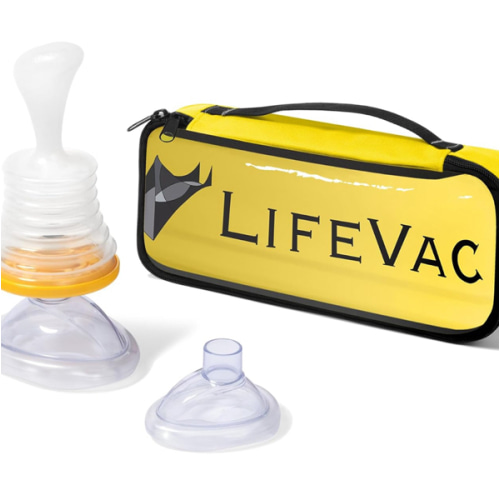 LifeVac Yellow Travel Kit - Portable Suction Rescue Device, First Aid Kit for Kids and Adults, Portable Airway Suction Device for Children and Adults