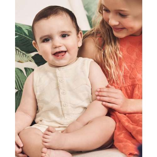 Baby Sleeveless Terry Shortie Romper | Hanna Andersson