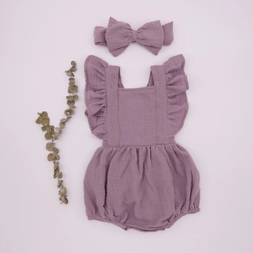 Cotton Ruffle Onesie and Headband – The Ollie Bee