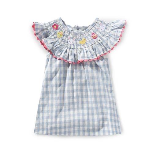 Mud Pie Baby Girls 3-12 Months Gingham-Checked Smocked Easter Dress