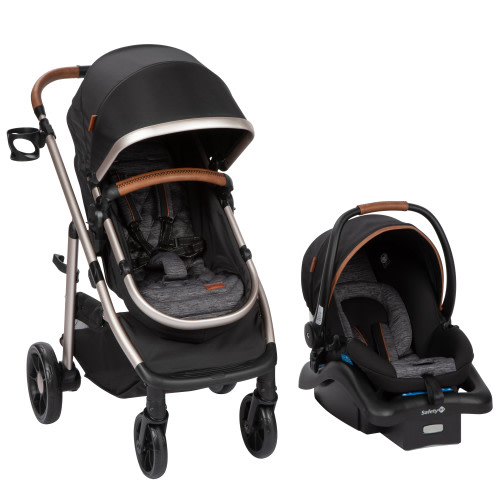 Monbebe 6-in-1 Modular Travel System, Black & Gold
