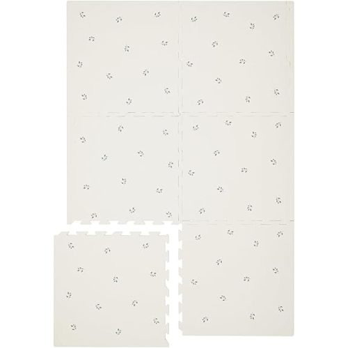 3 Sprouts Kids Foam Puzzle Play Mat - Interlocking Foam Tiles for Baby Play Area - Floor Mats for Kids Playroom - Soft Foam Play Mat Tiles with Fun Puzzle Design - Blueberry Natural