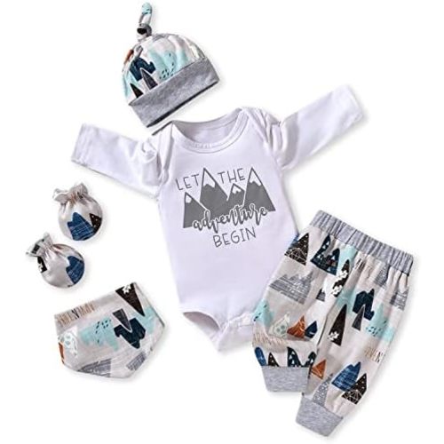 Aalizzwell Newborn Baby Boy Long Sleeve Outfit for Fall Winter
