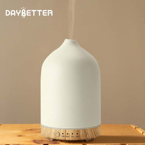 DAYBETTER Essential Oil Diffuser, 250ML Ceramic Aromatherapy Night Lights Humidifiers for Bedroom