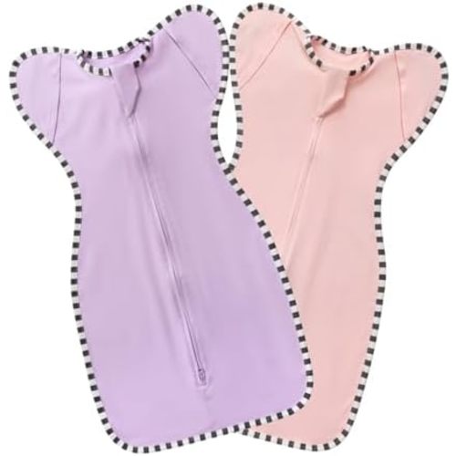 Baby Swaddle Blanket for Newborns and Infants,2-Piece Set Infant Pajamas,Bidirectional Zipper,Easy to Put On and Take Off