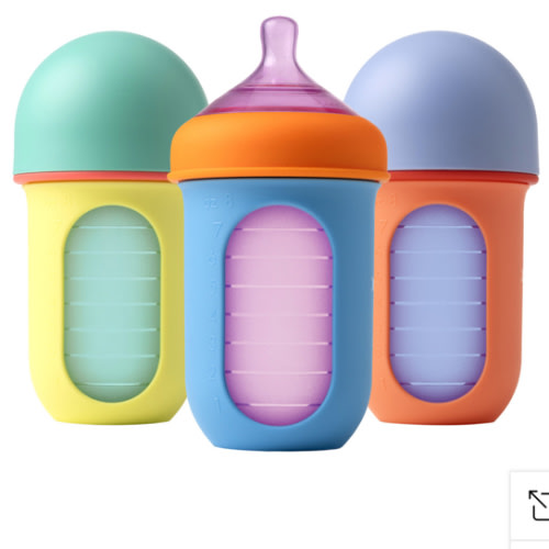 Boon NURSH® Reusable Baby Bottles with Platinum Food-Safe Silicone