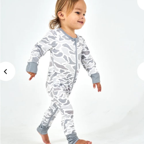 Baby Zip Up - White Camo – BURLEBO