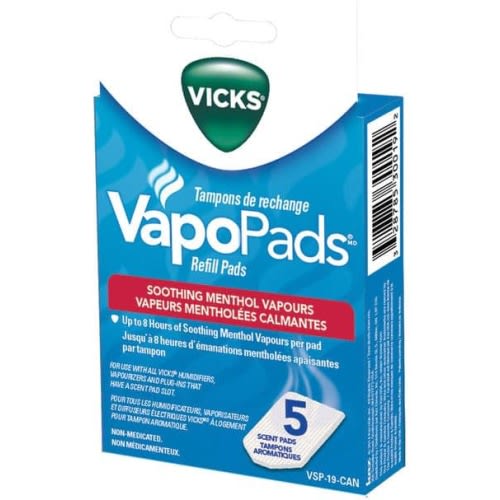 Vicks VSP-19-CAN VapoPads® Refill Pads, Soothing Menthol Scent, 5-pk