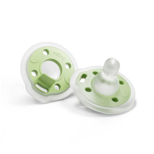 breast-like pacifier 0-6mo 2-set - pistachio | mōmi