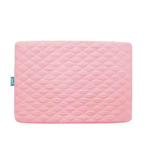 Pack and Play Mattress Protector Sheets Fitted Waterproof Pack and Play Mattress Pad Cover, Compatible with Graco Pack n Play & Dream On Me & Pamo Babe, Playpen/Playard Sheet Quilted, Pink, 39" x 27"