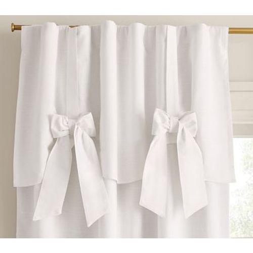 Evelyn Bow Valance Panel, White, 84"