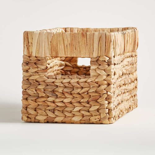 Natural Wicker Small Changing Table Basket with Handles