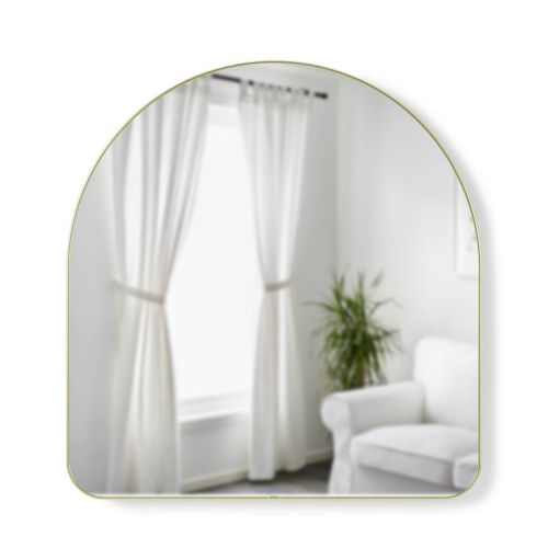 34" x 36" Hubba Arched Decorative Wall Mirror - Umbra, Color: Brass