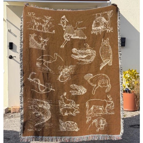 Respect the Locals Woven Blanket from 5801 Print House