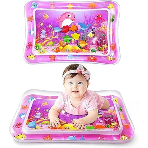 Tummy Time Water Mat for Girl, Baby Girl Toys for 0, 3, 6, 9, 12 Months, Baby Girl Gifts, Develop Sensory Toys Kids' Indoor Climbers & Play Structures