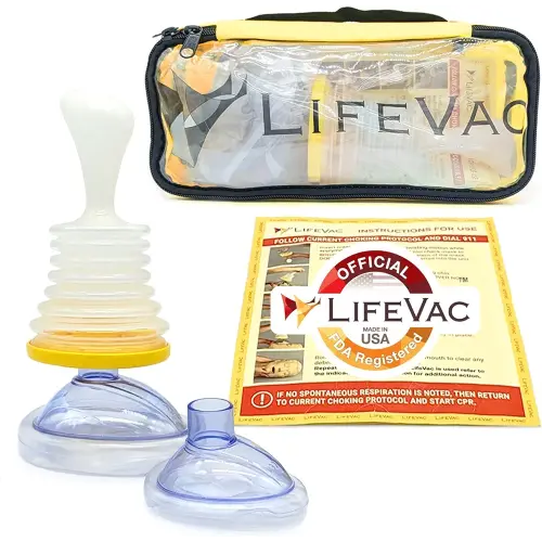 LifeVac Yellow Travel Kit - Portable Suction Rescue Device, First Aid Kit for Kids and Adults, Portable Airway Suction Device for Children and Adults
