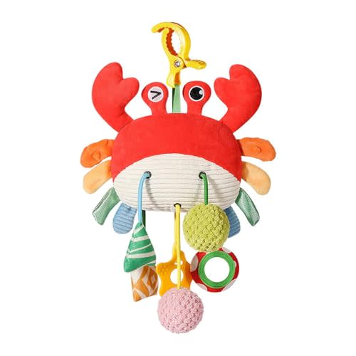 GZYFUVALW Car Seat & Stroller Toys for Babies 0-12 Months, Crab Infant Stroller Hanging Toys for Boys Girls