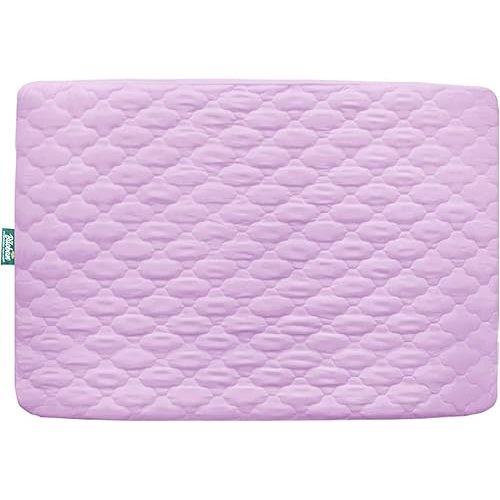 Biloban Waterproof Sheet for Pack n Play Quilted, Playard Sheet Protector 39inch X 27inch fits for Baby Foldable and Playard Mattress, Portable Mini Crib, Lavender