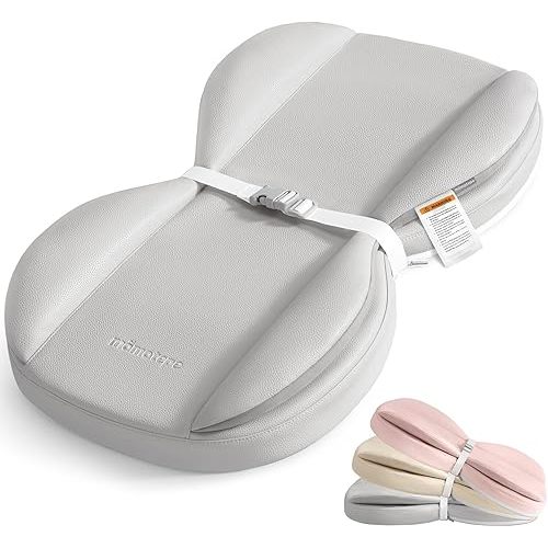 Mamatepe Leather Baby Changing Pad with Waterproof & Wipe-Clean for Dresser and Table, Lightweight and Portable - Memory Foam Cushion for Comfort, 28X16 Grey